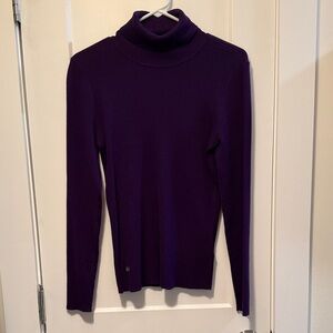 Ralph Lauren Women's Deep Purple Turtleneck Sweater Size L